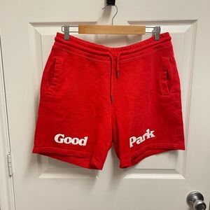 Good Park Red Sweat Shorts